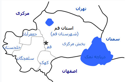 نقشه جی ای اس استان قم