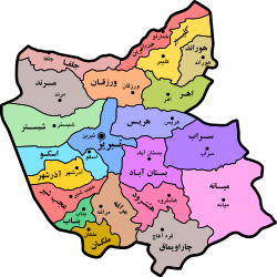 نقشه جی ای اس استان آذربایجان شرقی