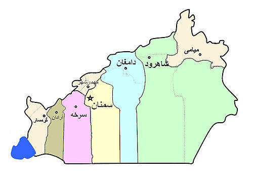 نقشه جی ای اس استان سمنان